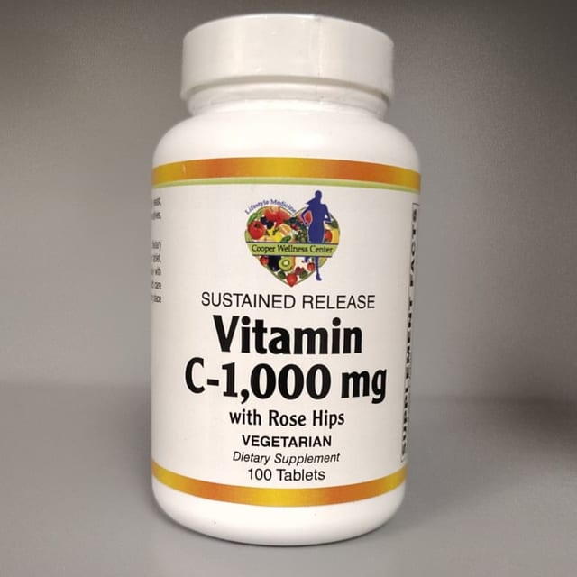 Sustained Release Vitamin C-1000mg with Rose Hips, 100 TAB.