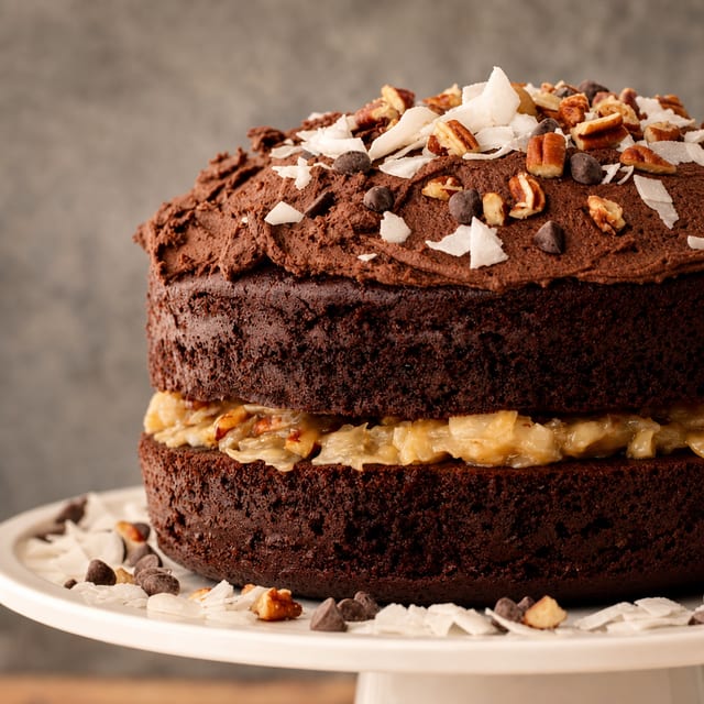 Chocolate Roma Kaffree Cake, Slice.